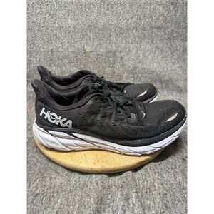 Hoka One One Clifton 8 Running Shoes Mens Size 11.5 Black Cushioned Athletic